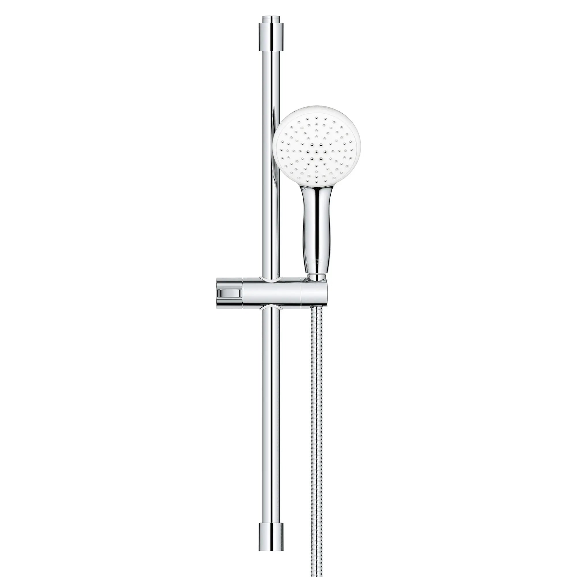 Tempesta Round 110 24" Shower Rail Set, 2-Spray, 1.5 GPM (5.7 L/min) // GROHE STARLIGHT CHROME // 166139_Tempesta_SiloFront_26077002_0001_Aug2023_0_CDNwebp.webp