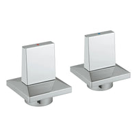 [48320000] Brilliant Pair Of Handles Blue/Red - GROHE StarLight Chrome