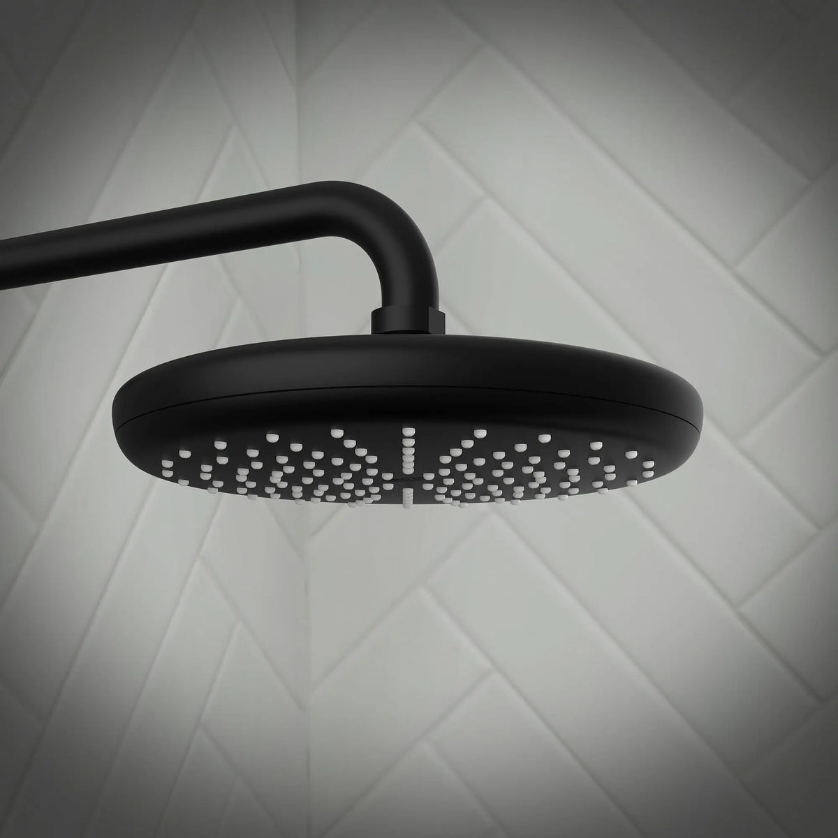 210 Shower Head, 8" - 1 Spray, 6.6 L/min (1.75 gpm) // MATTE BLACK // 176788_Tempesta_EnvironmentCloseUp_264092430_0001_Aug2023_0_CDNwebp_1486c3a1-c6f9-4f8f-a90e-a6d398543986.webp