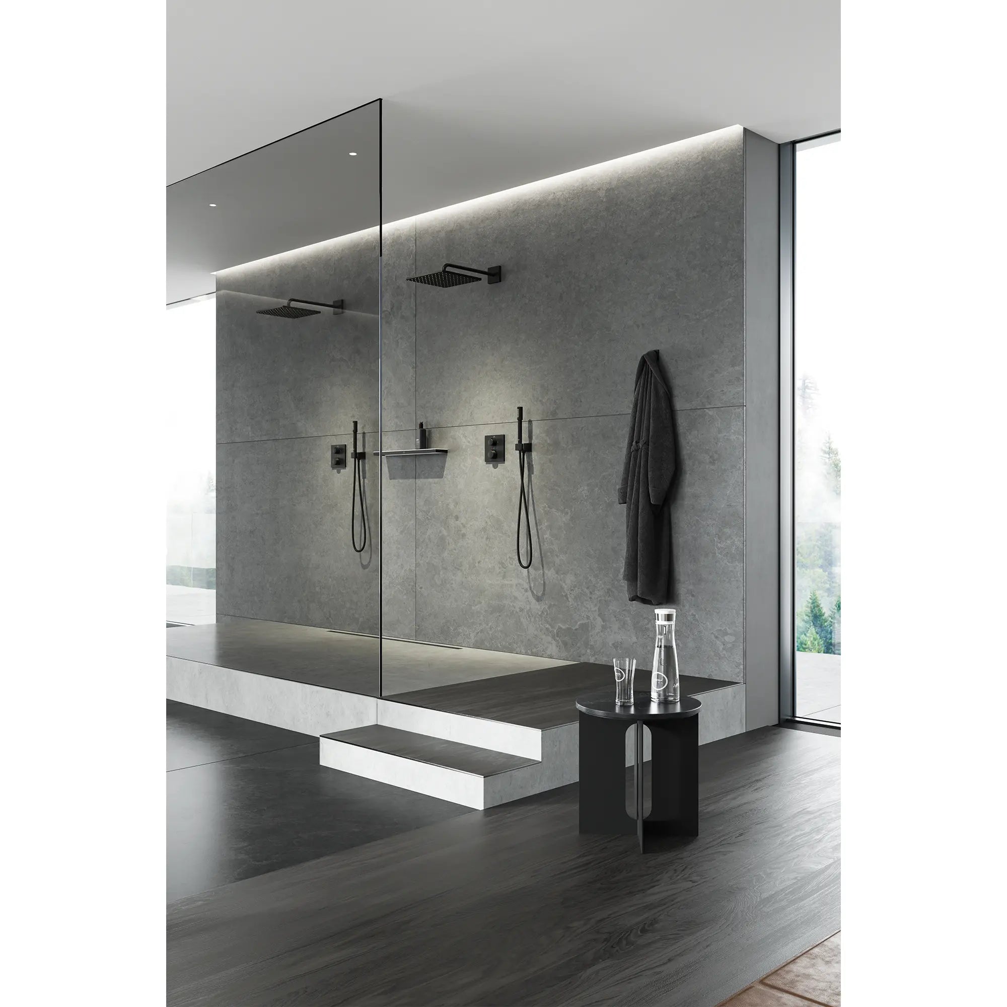 Allure Dual Function 2-Handle Thermostatic Valve Trim // MATTE BLACK // 186605_Allure_EnvironmentCloseUp_265702430_291782431_0002_Oct2023_0_CDNwebp_a3b09429-26d5-4ee6-a2bb-4b8401930f92.webp