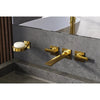 [20586GN1] Allure 2-Handle Wall Mount Faucet, 1.2 GPM (4.5 L/min) - Brushed Cool Sunrise