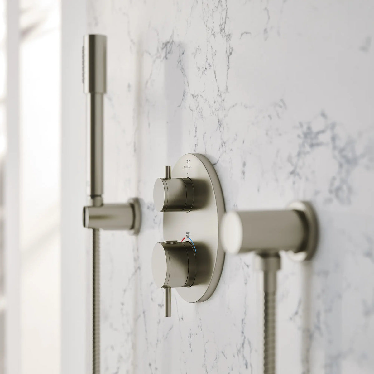 Stick Hand Shower - 1 Spray // BRUSHED NICKEL INFINITYFINISH // 186624_Atrio_EnvironmentCloseUp_24361EN0_26866EN0_0001_Oct2023_0_CDNwebp_60e45282-2eae-40e3-8ccb-07ad6c18871f.webp