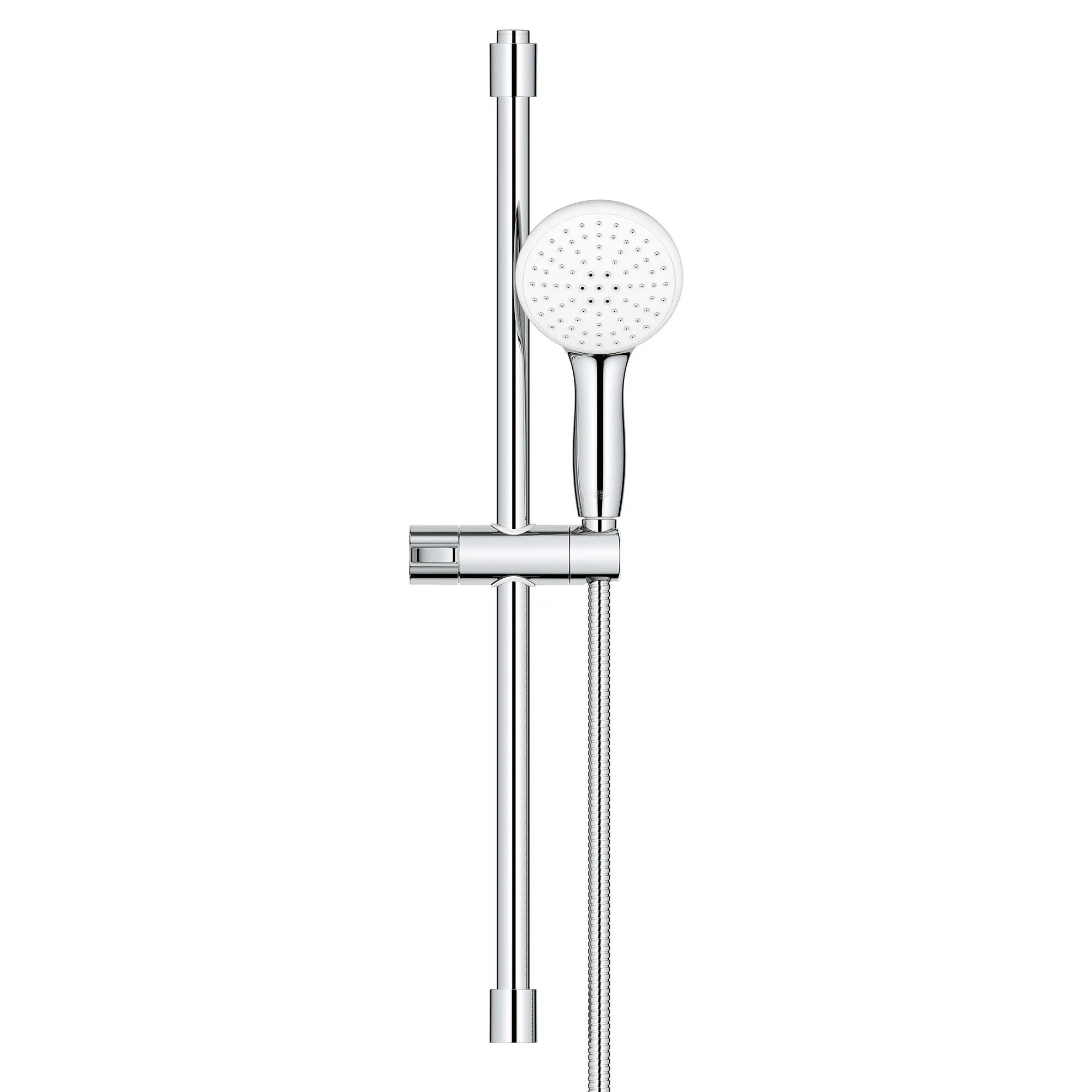 Tempesta Round 110 24" Shower Rail Set, 2-Spray, 1.5 GPM (5.7 L/min) // GROHE STARLIGHT CHROME // 188032_Tempesta_SiloFront_26077002_0001_Aug2023_0_CDNwebp.webp