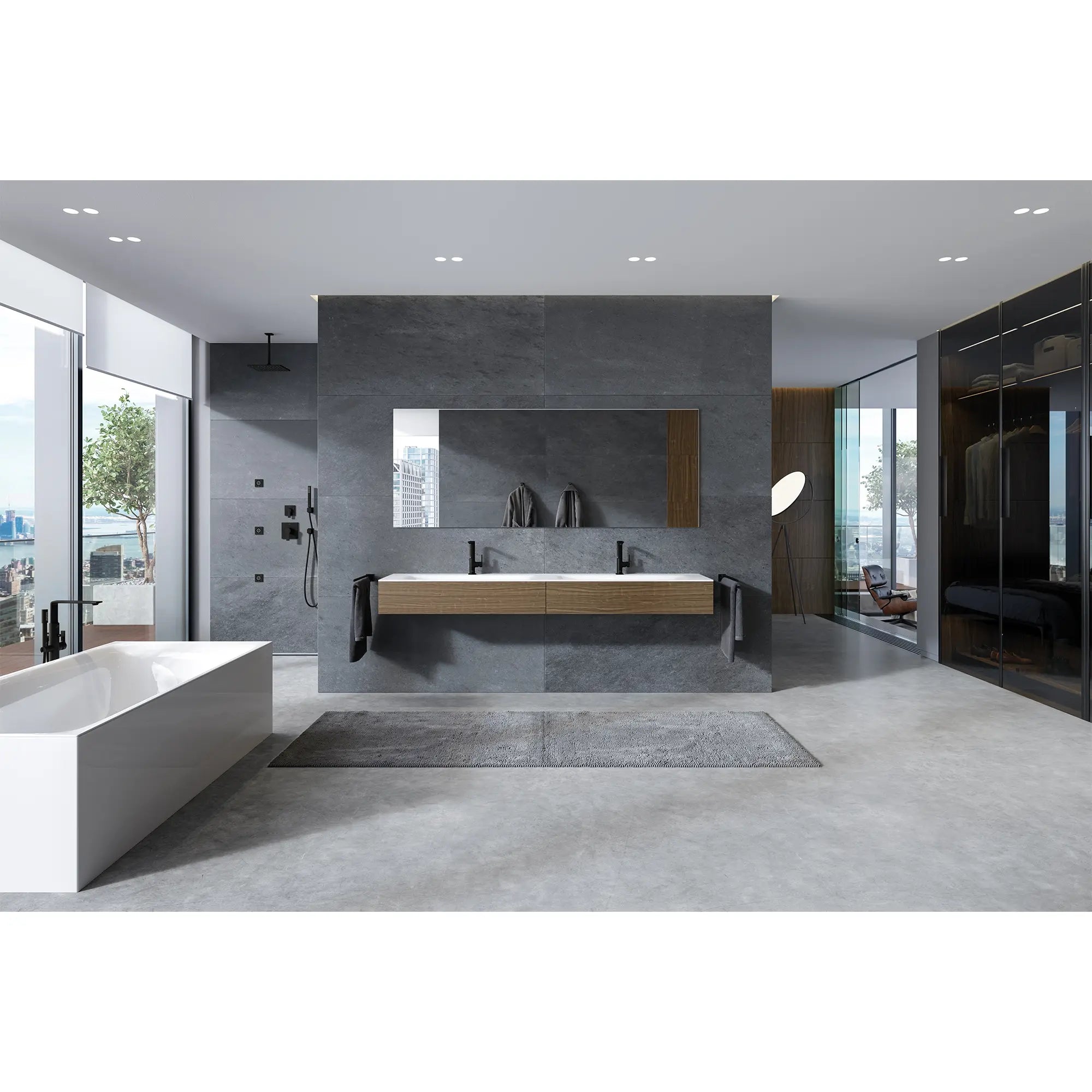 Allure Single-Handle Freestanding Tub Faucet with 1.75 GPM (6.6 L/min) Hand Shower // MATTE BLACK // 233790_Allure_EnvironmentFull_238582431_252222431_265702430_193752431_195912431_276932430_268672430_268452430_0001_Nov2023_CDNwebp.webp