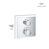 [29178001] Allure Dual Function 2-Handle Thermostatic Valve Trim - GROHE StarLight Chrome
