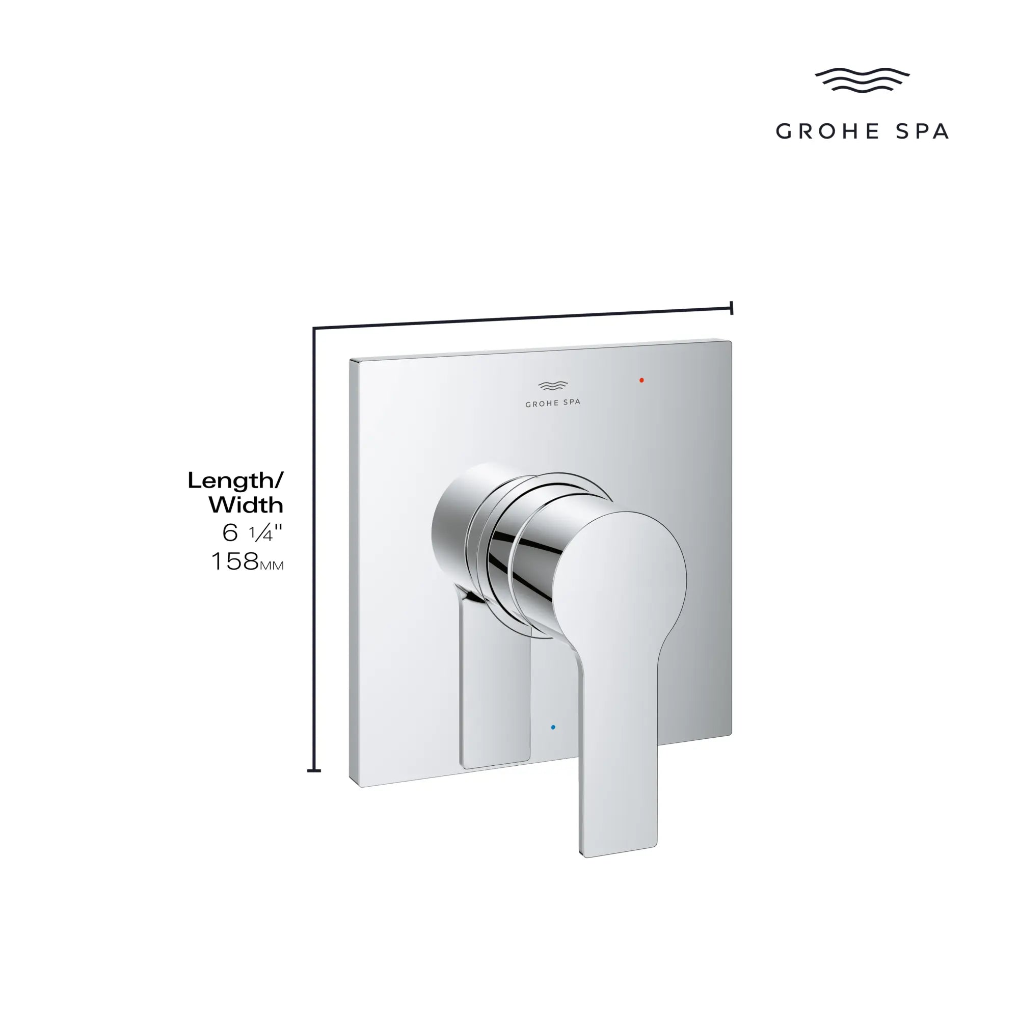 Pressure Balance Valve Trim with Cartridge // GROHE STARLIGHT CHROME // 234124_Allure_Infographic_19375_0002_DEC2023_1_CDNwebp.webp