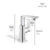 [23857001] Allure Single-Hole Single-Handle M-Size Bathroom Faucet, 1.2 GPM (4.5 L/min) - GROHE StarLight Chrome