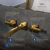 [20586GN1] Allure 2-Handle Wall Mount Faucet, 1.2 GPM (4.5 L/min) - Brushed Cool Sunrise