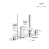 [19316GN1] Allure 4-Hole Single-Handle Deck Mount Roman Tub Faucet with 1.75 GPM (6.6 L/min) Hand Shower - Brushed Cool Sunrise