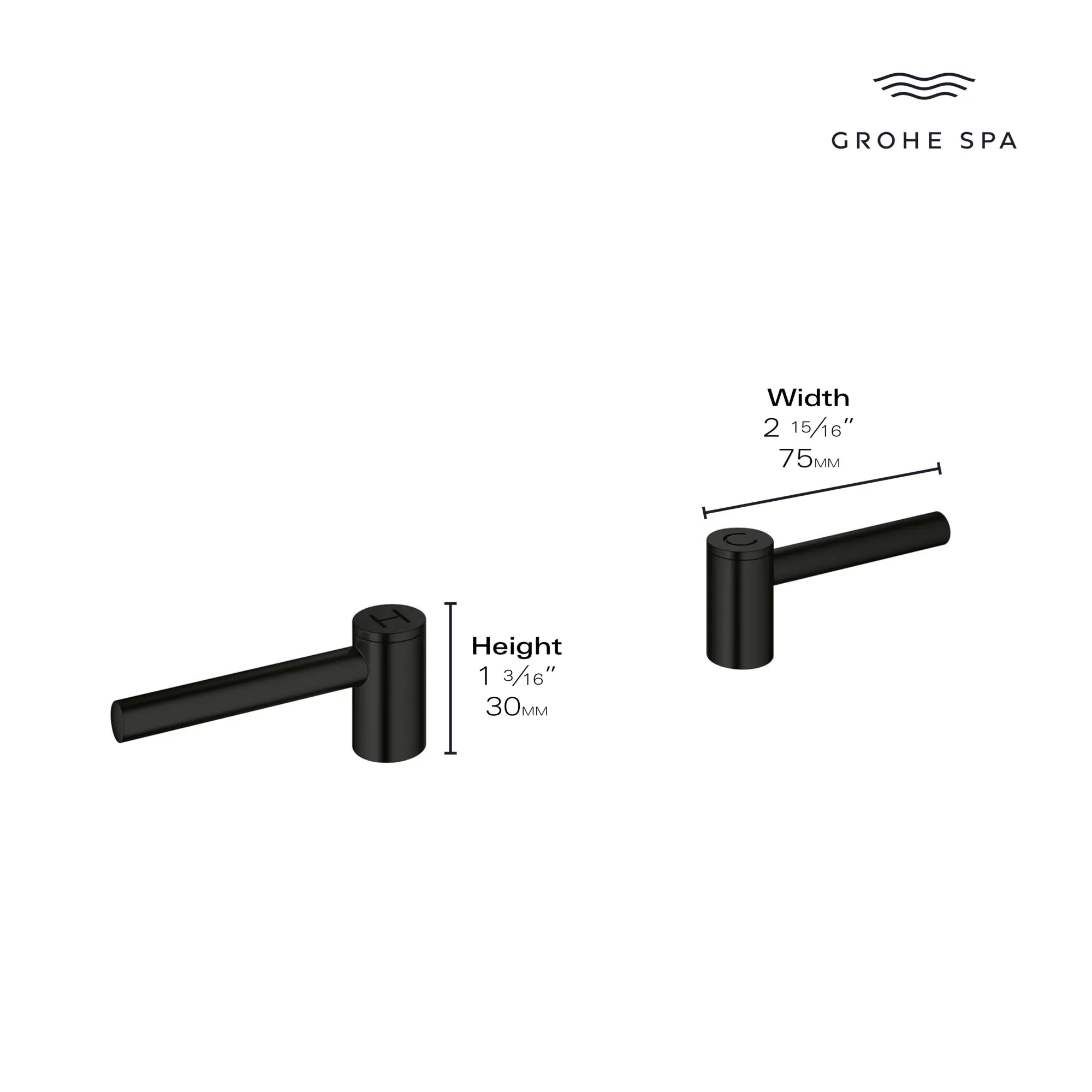 Atrio Lever Handles for Bathroom Sink Faucet (Pair) // BRUSHED NICKEL INFINITYFINISH // 235628_Atrio_Infographic_14216_0001_JAN2024_0_CDNwebp.webp