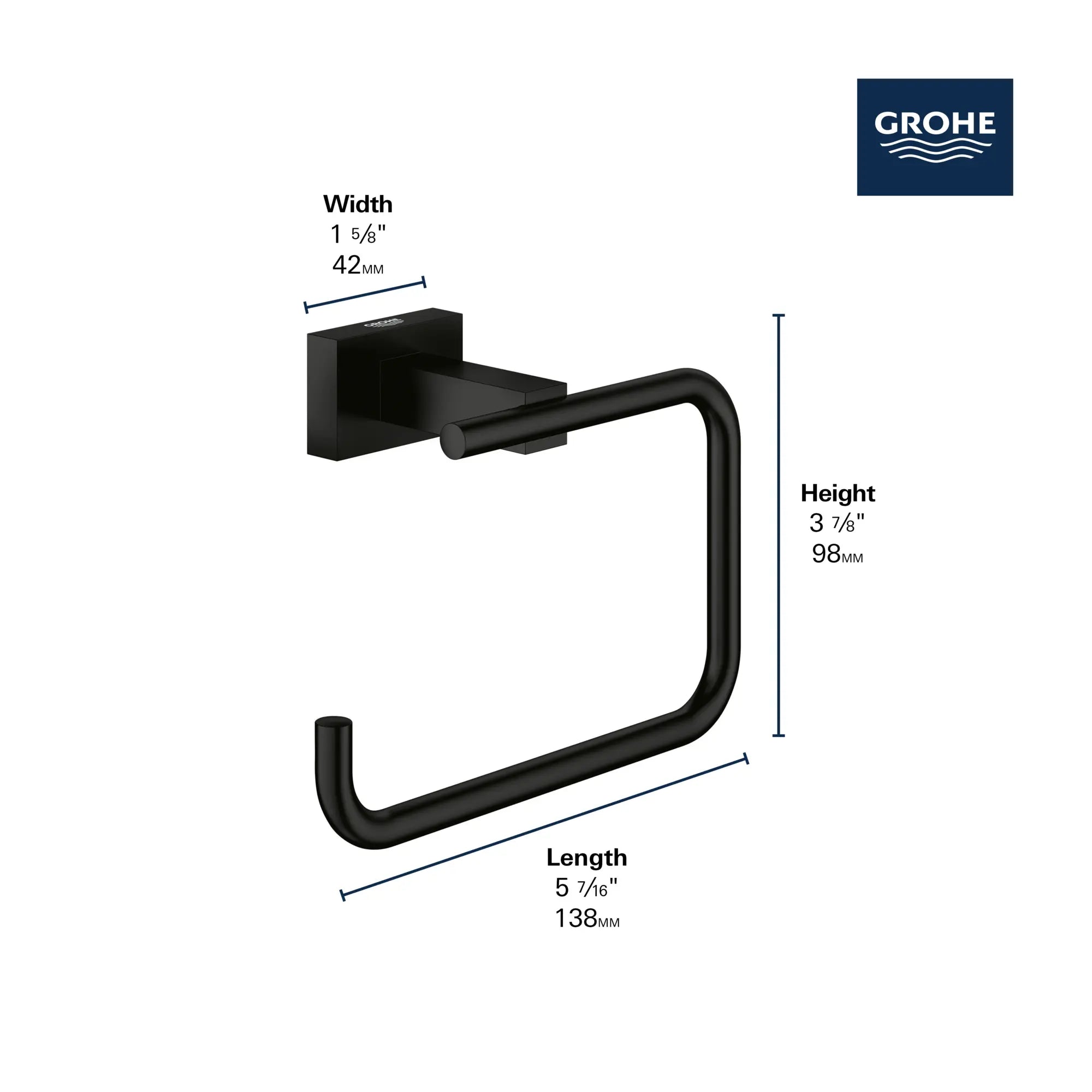 Paper Holder // GROHE STARLIGHT CHROME // 235639_Essentials_Infographic_40507_0001_JAN2024_CDNwebp.webp
