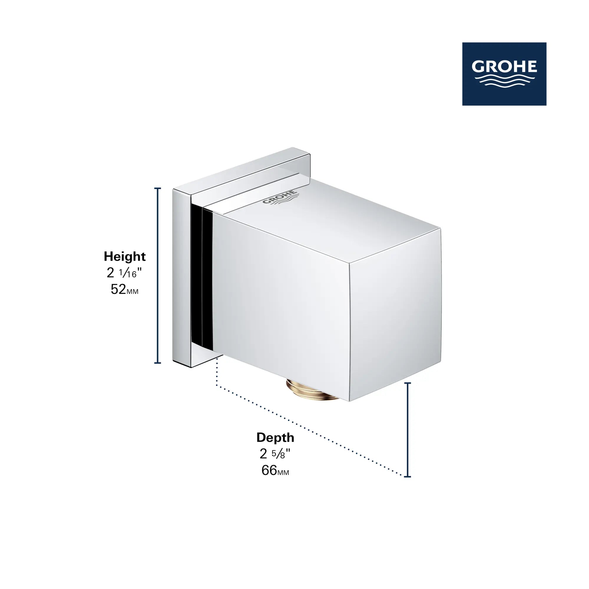 Euphoria Cube+ Wall Union // GROHE STARLIGHT CHROME // 235645_Euphoria_Infographic_26634_0001_JAN2024_1_CDNwebp.webp
