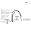 [20660000] Atrio 8-inch Widespread 2-Handle S-Size Bathroom Faucet without Handles, 1.2 GPM (4.5 L/min) - GROHE StarLight Chrome