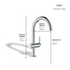 [24350GN0] Atrio Single Hole Single-Handle L-Size Bathroom Faucet, 1.2 GPM (4.5 L/min) - Brushed Cool Sunrise