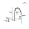 [25273GN0] Atrio 3-Hole 2-Handle Deck Mount Roman Tub Faucet without Handles - Brushed Cool Sunrise
