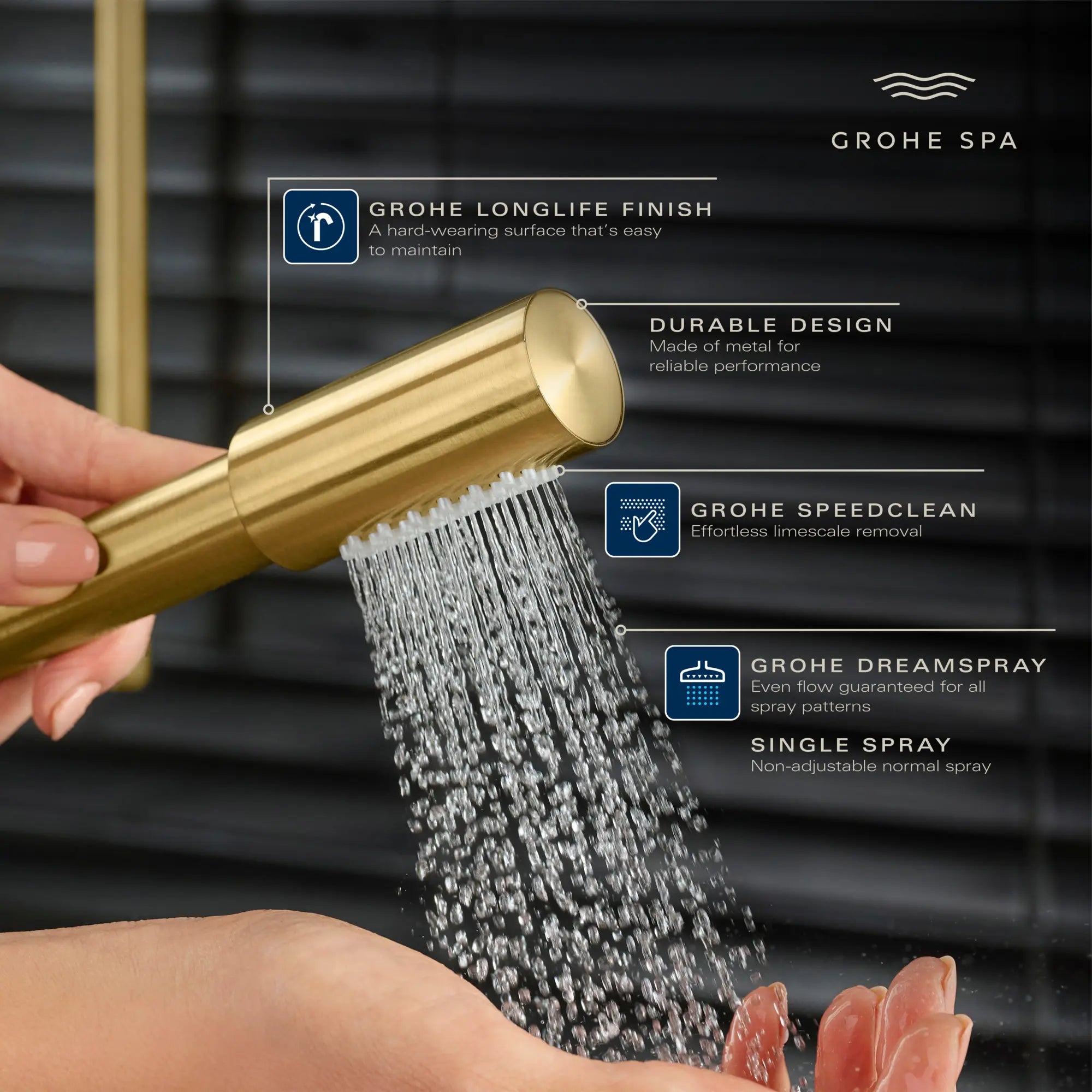 GROHE SENA Stick シャワーヘッド Stick Hand Shower - 1 Spray