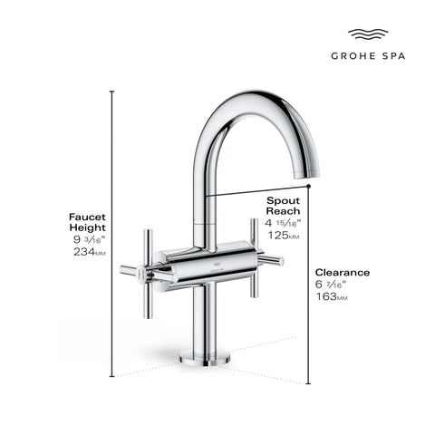 Atrio Single Hole Two-Handle M-Size Bathroom Faucet without Handles, 1.2 GPM (4.5 L/min) - Brushed Cool Sunrise