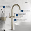 [21161000] Atrio Single Hole Two-Handle Vessel Sink Faucet without Handles, 1.2 GPM (4.5 L/min) - GROHE StarLight Chrome