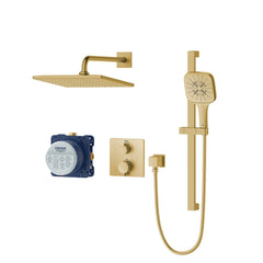 [103069GN00] Rainshower GrohTherm - Ensemble de douche thermostatique à 2 poignées à fonction double - Chrome StarLight GROHE