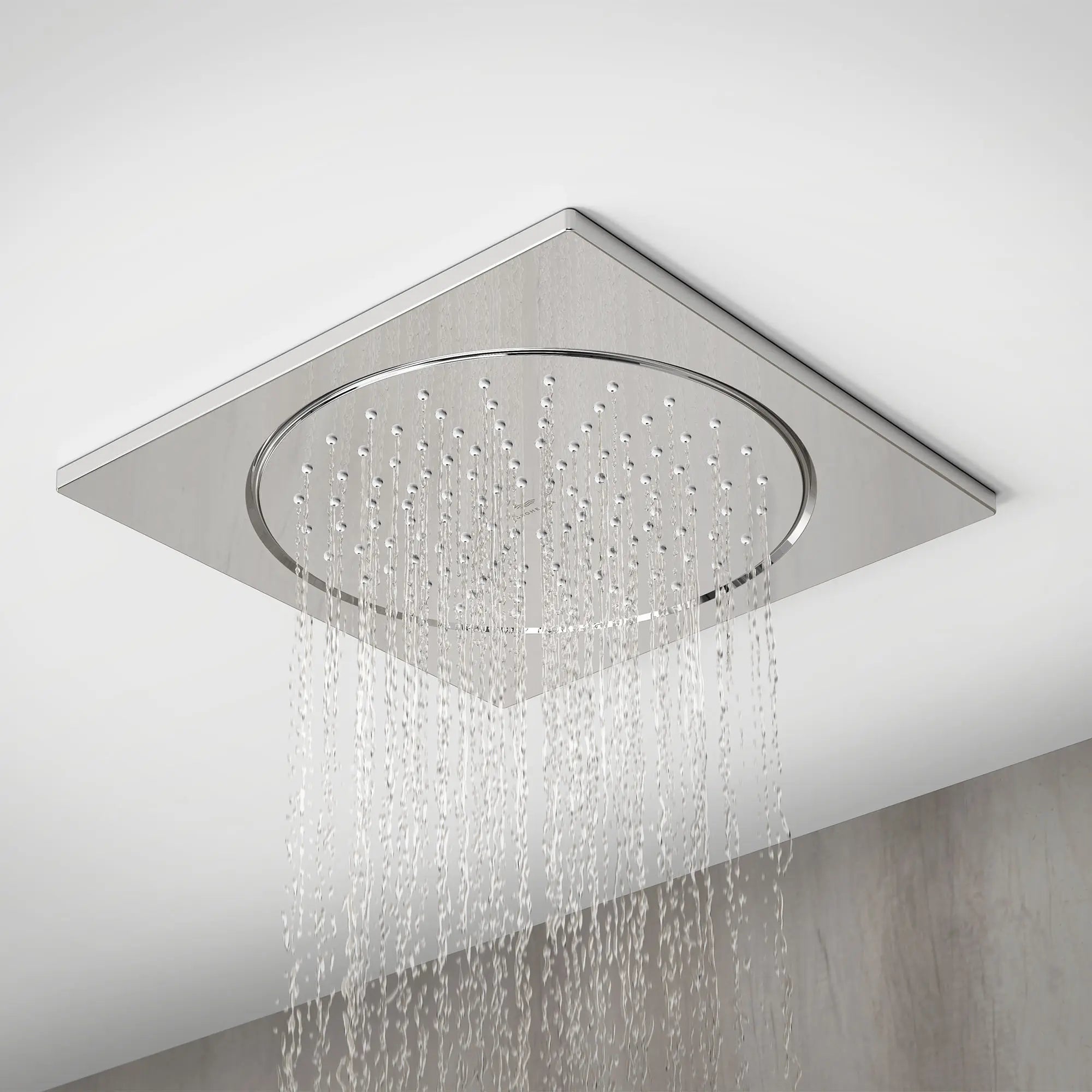 10" Ceiling Shower Head - 1 Spray, 1.75 GPM (6.6 L/min) // GROHE STARLIGHT CHROME // 244256_RAINSHOWER_EnvironmentCloseUp_26882000_0001_APRIL2024_CDNwebp.webp