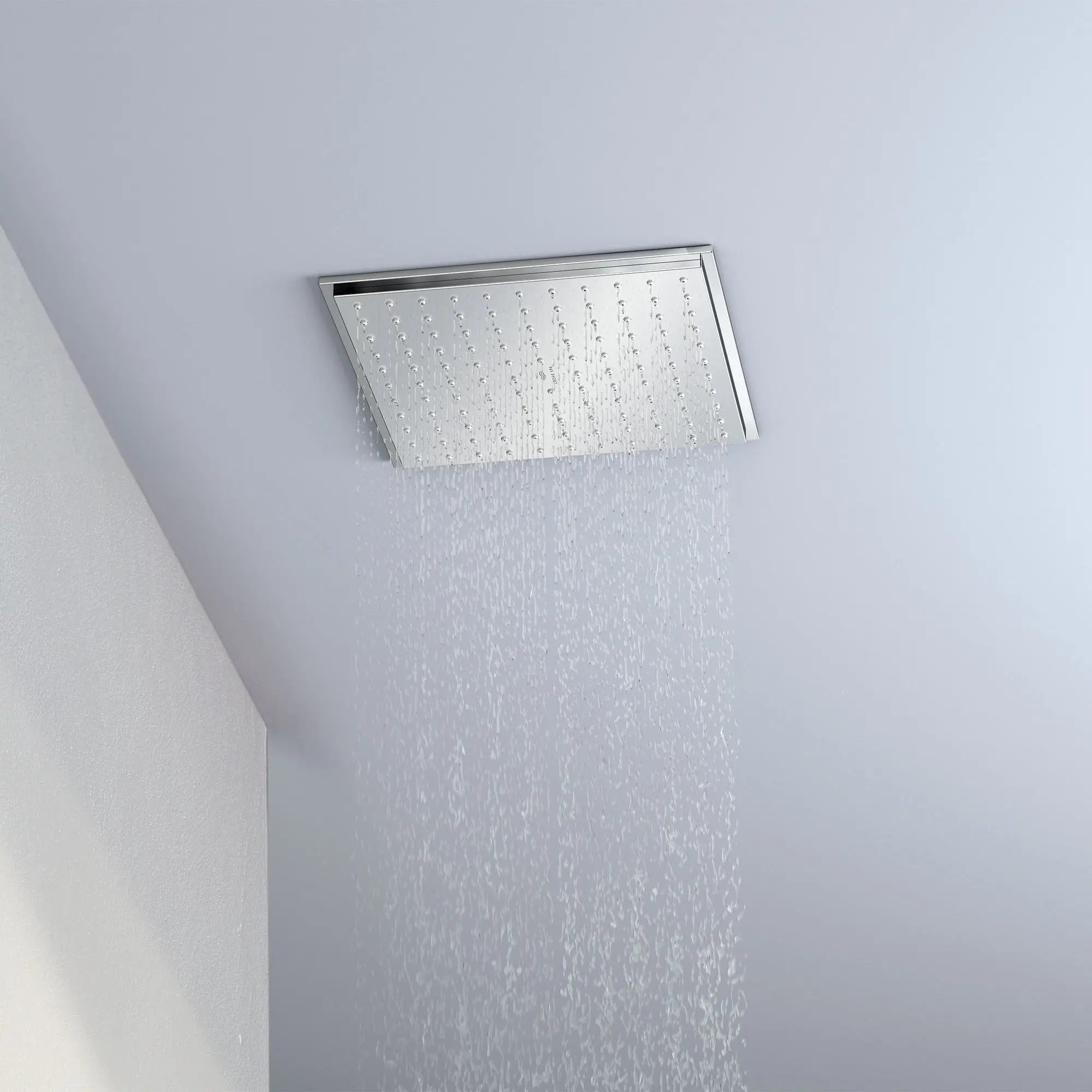 Rainshower Allure 230 Ceiling Shower Head, 9" - 1 Spray, 1.75 GPM (6.6 L/min) // GROHE STARLIGHT CHROME // 244266_RAINSHOWER_EnvironmentCloseUp_26869000_0003_APRIL2024_CDNwebp.webp