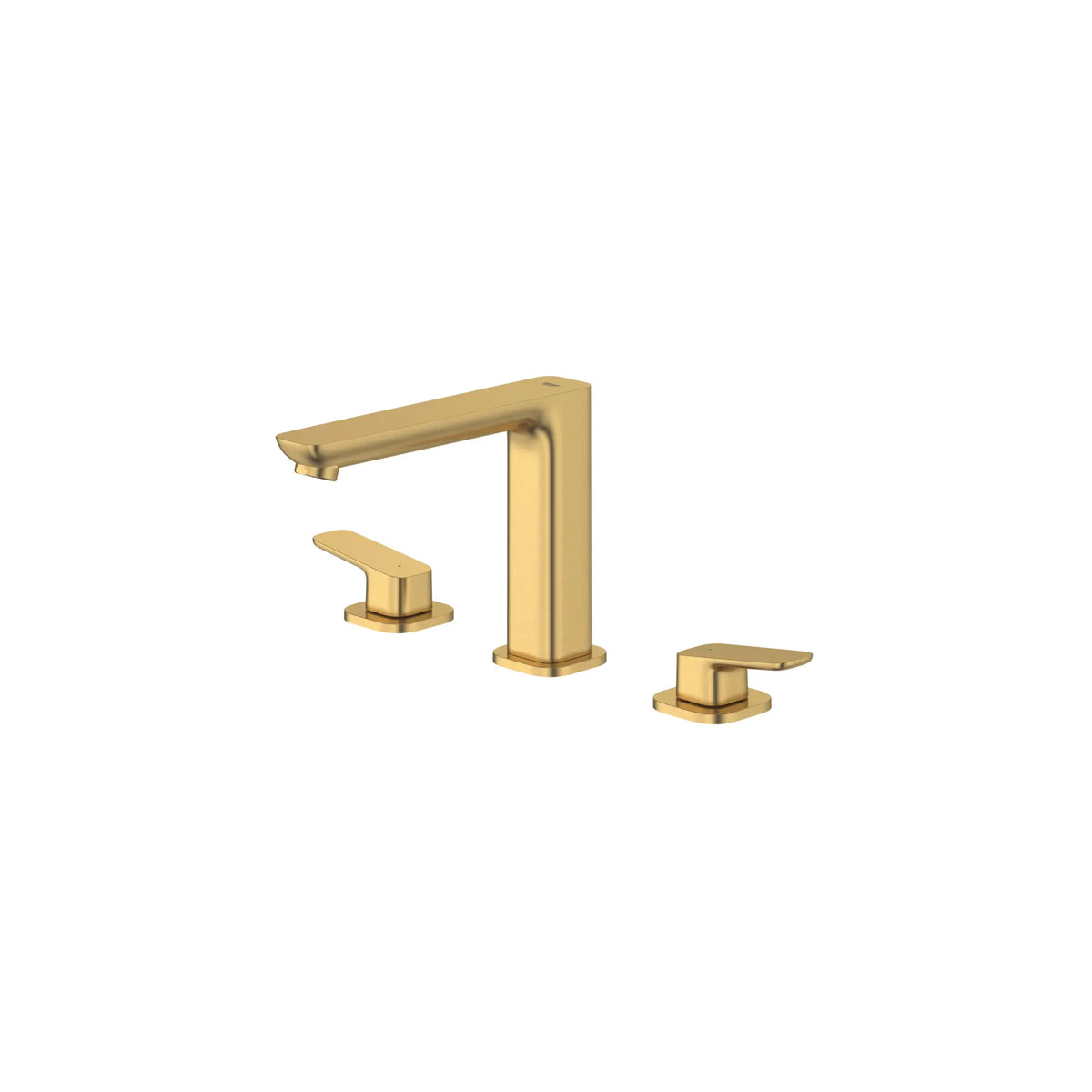 Cubeo 3-Hole 2-Handle Deck Mount Tub Filler // BRUSHED COOL SUNRISE // 249441_Cubeo_SiloLeft_101923GN00_0001_AUGUST2024_0_CDNwebp_fb3b9bdf-5bb8-4000-9b55-97e00aaa1038.webp