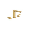 [101923GN00] Cubeo 3-Hole 2-Handle Deck Mount Tub Filler - Brushed Cool Sunrise