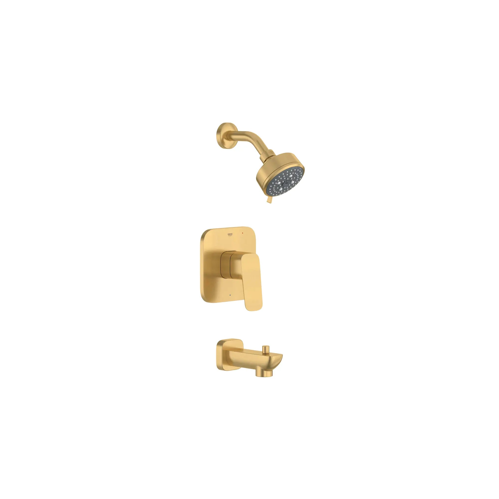 Cubeo Pressure Balance Valve Tub/Shower Trim Kit // BRUSHED COOL SUNRISE // 249518_Cubeo_SiloRight_105380GN00_0001_AUGUST2024_CDNwebp_2f6bba1b-30fc-473c-a6d6-7876eeda2bf4.webp