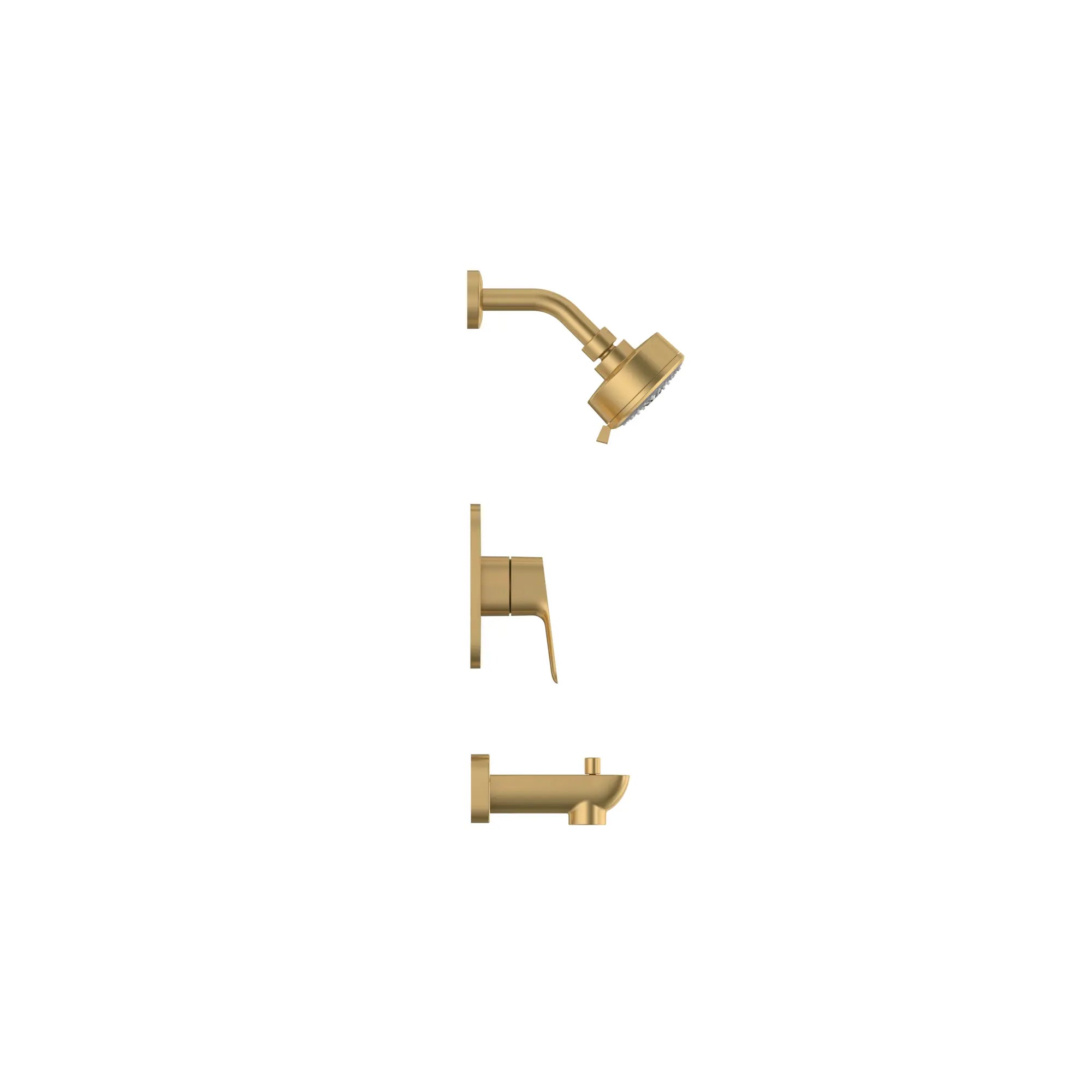 Cubeo Pressure Balance Valve Tub/Shower Trim Kit // BRUSHED COOL SUNRISE // 249575_Cubeo_SiloSide_105380GN00_0001_AUGUST2024_CDNwebp_3b8424cf-53cd-407b-a41e-65904e1ecb43.webp