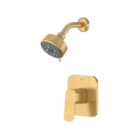 Cubeo Pressure Balance Valve Shower Trim Kit - Brushed Cool Sunrise