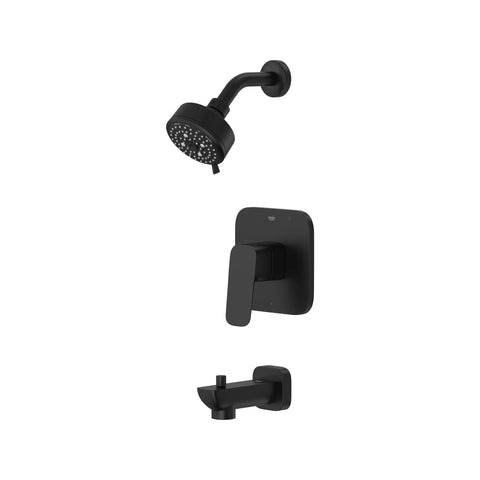 Cubeo Pressure Balance Valve Tub/Shower Trim Kit - Matte Black