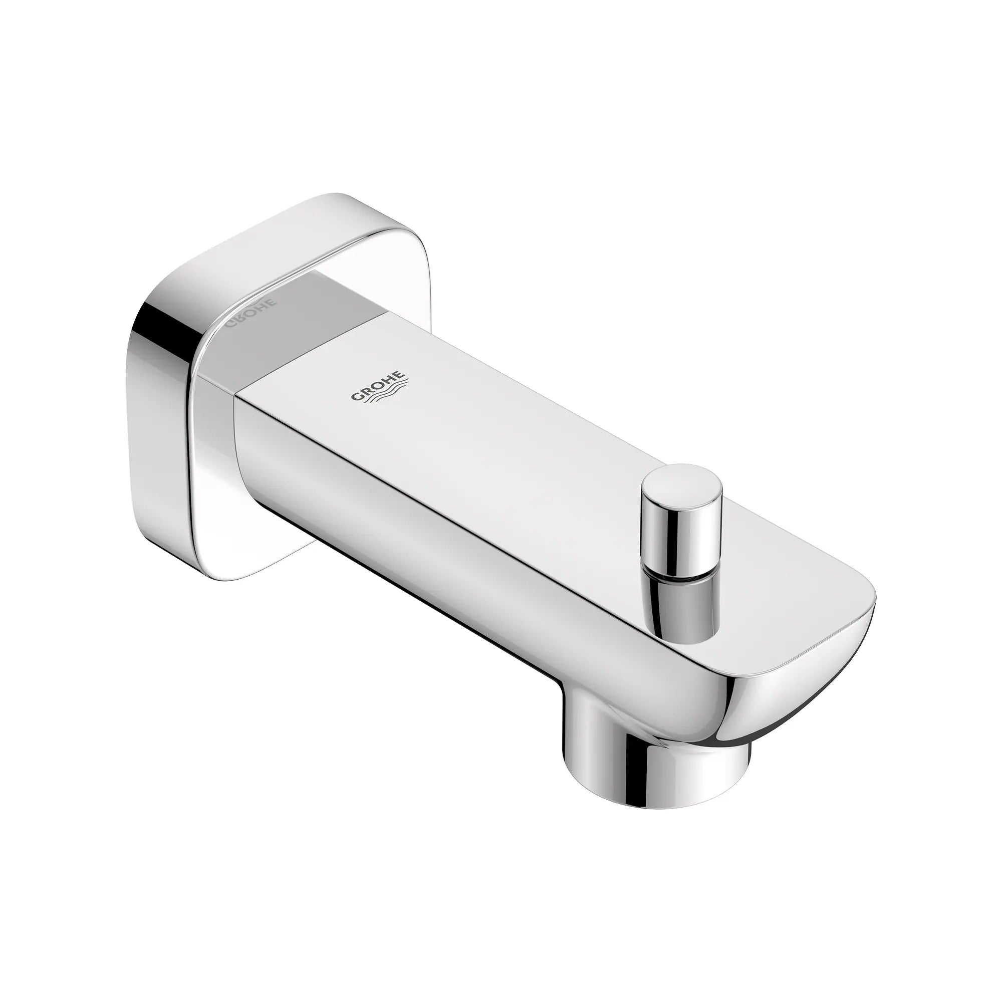 Cubeo Diverter Tub Spout // GROHE STARLIGHT CHROME // 252765_Cubeo_SiloRight_1019240000_0001_AUGUST2024_0_CDNwebp.webp