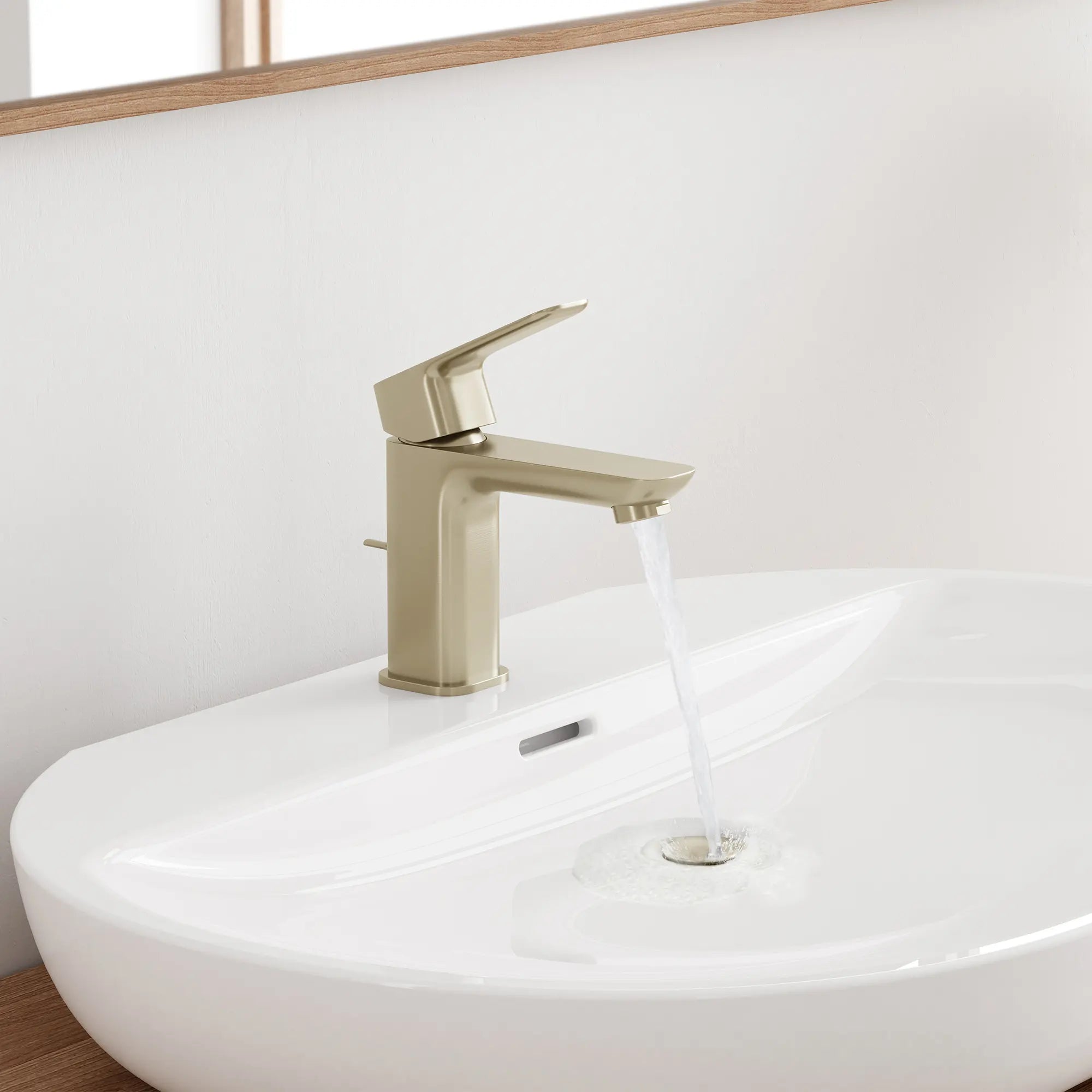 Cubeo Single Hole Single Handle S-Size Bathroom Faucet, Less Drain, 1.2 gpm (4.5L/min) // BRUSHED NICKEL INFINITYFINISH // 253066_Cubeo_EnvironmentCloseUp_101898EN00_39669000_0002_OCTOBER2024_2_CDNwebp.webp