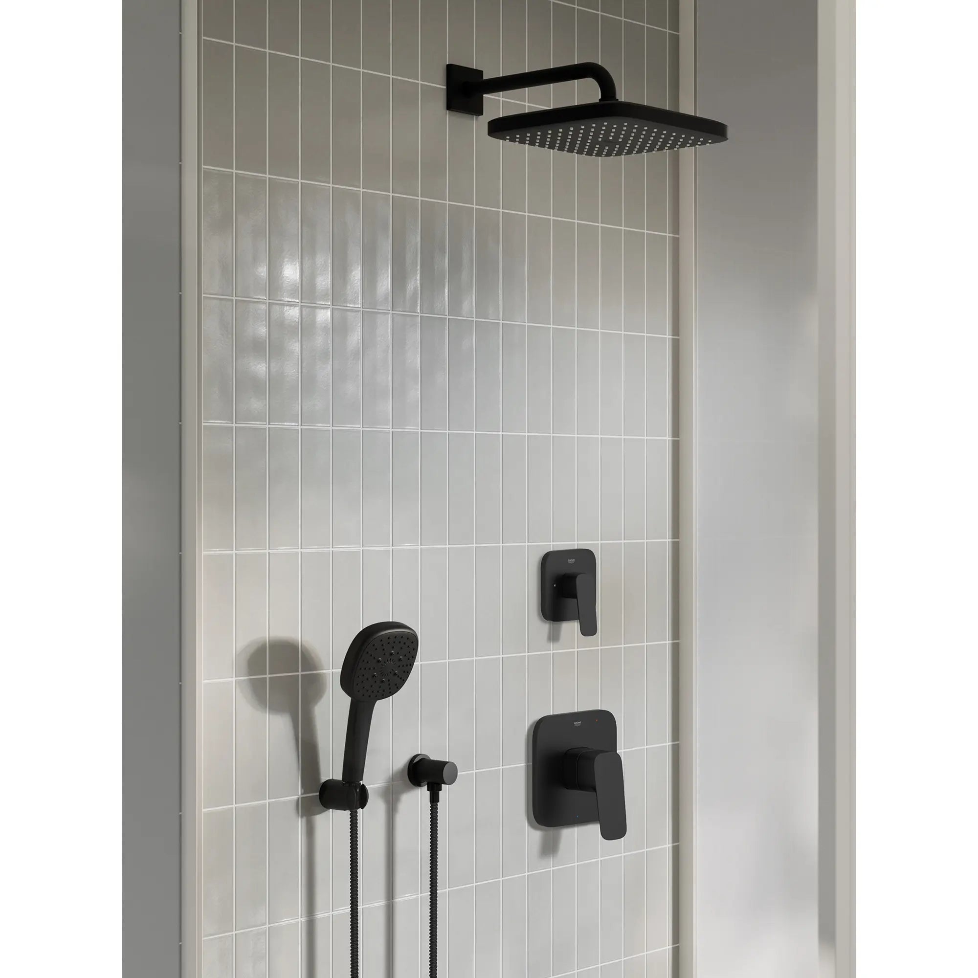 Cubeo Pressure Balance Valve Trim with Cartridge // MATTE BLACK // 260318_GROHE_Cubeo_Monument_EnvironmentCloseUp_1019282430_1019292430_267182430_0005_JANUARY2025_CDNwebp.webp