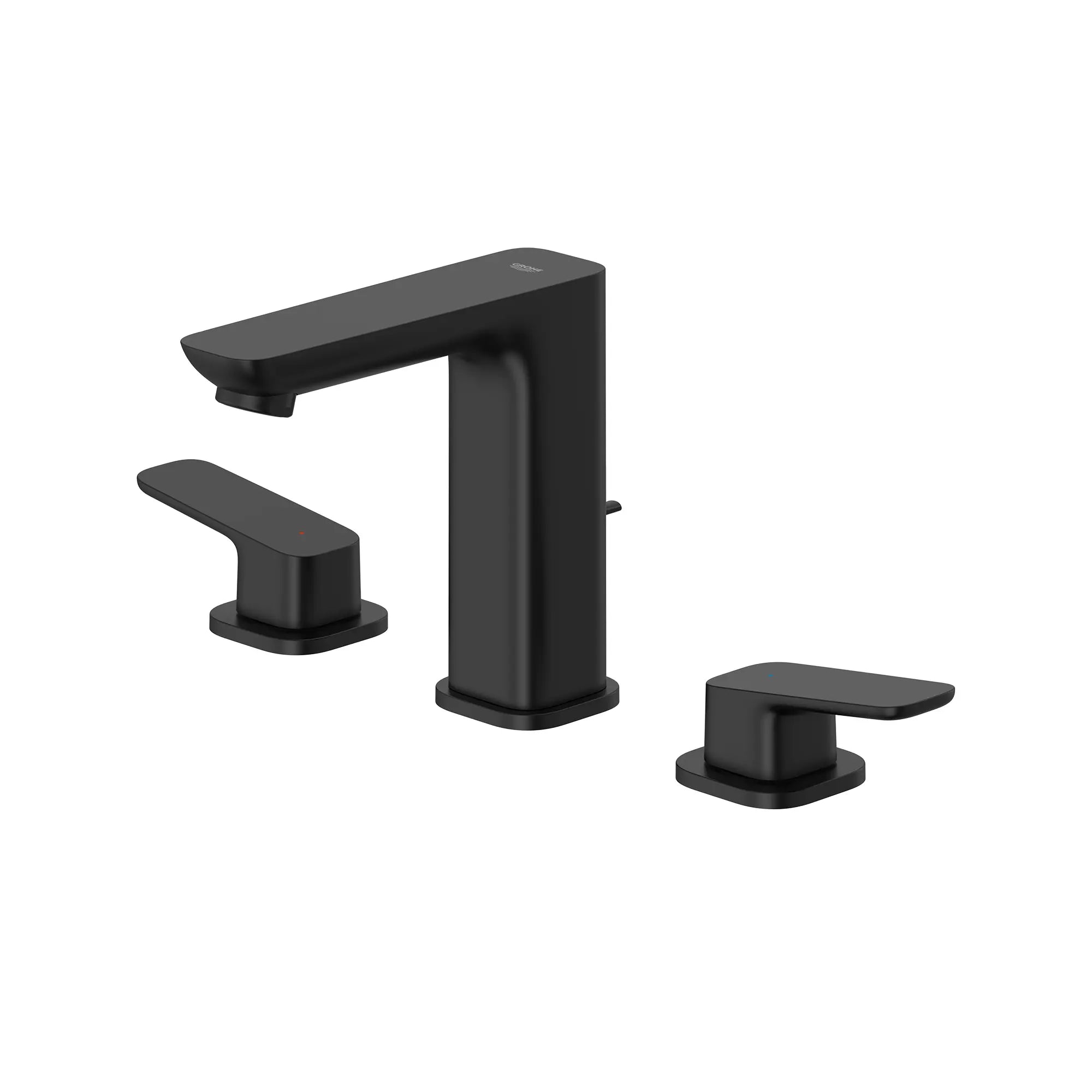 Cubeo 8" Widespread 2-Handle Bathroom Faucet, 1.2 gpm (4.5 L/min) // MATTE BLACK // 260432_Cubeo_SiloLeft_1019222430_0001_AUGUST2024_0_CDNwebp.webp