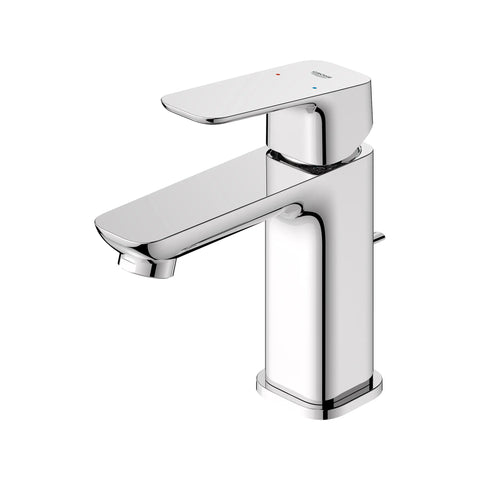 Cubeo Single Hole Single Handle S-Size Bathroom Faucet, Cold Start, 1.2 gpm (4.5L/min) - GROHE StarLight Chrome
