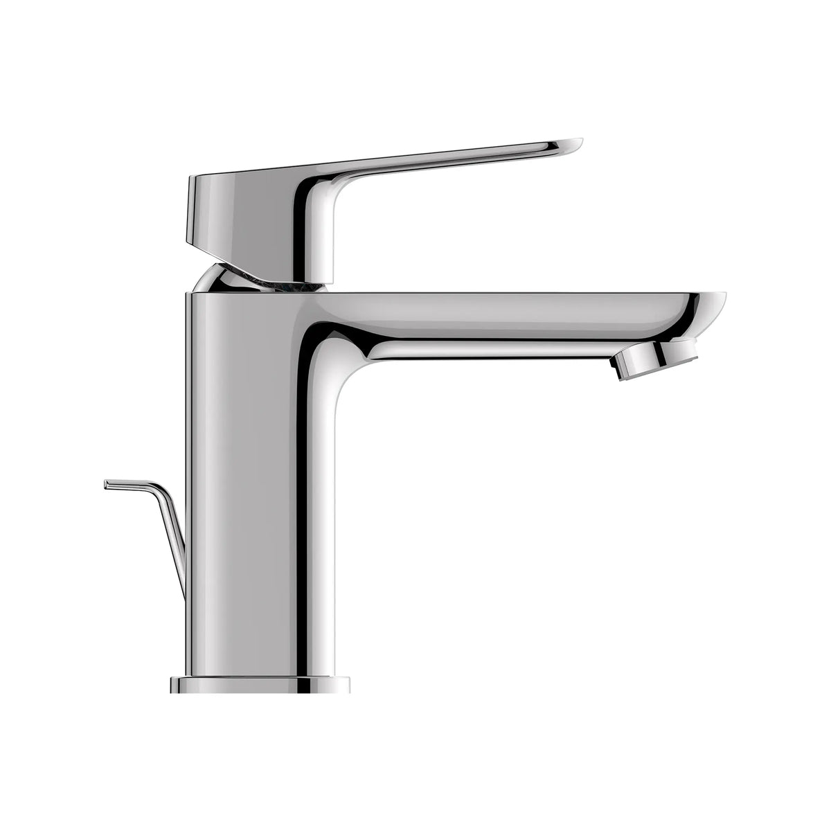 Cubeo Single Hole Single Handle S-Size Bathroom Faucet, Cold Start, 1.2 gpm (4.5L/min) // GROHE STARLIGHT CHROME // 260467_Cubeo_SiloSide_1053490000_0001_OCT2024_0_CDNwebp_311d49ba-138b-4a9b-a288-cb2caae64f51.webp