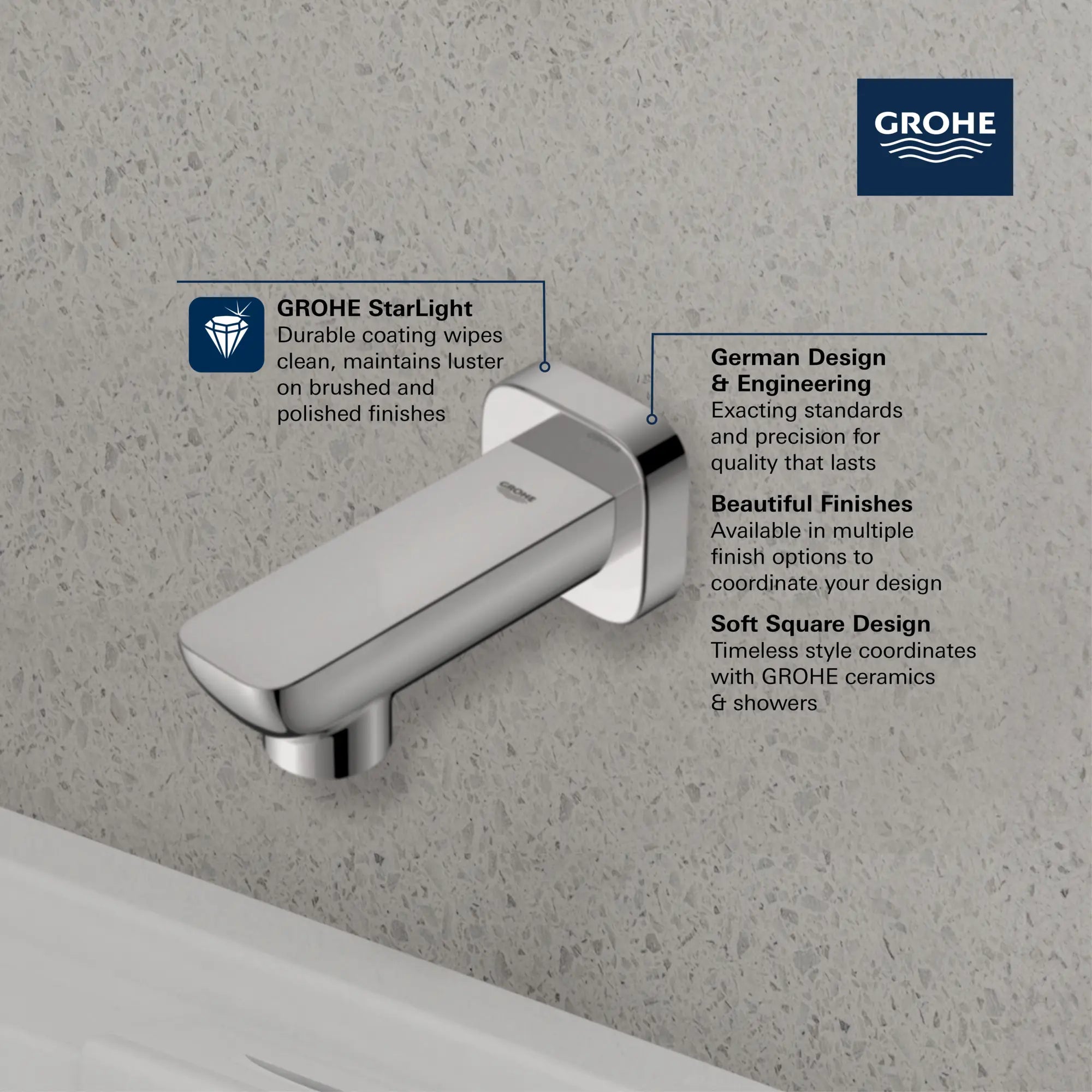Cubeo Tub Spout // MATTE BLACK // 260608_GROHE_CUBEO_Softsquare_101926000_0001_Mar2025_1_CDNwebp.webp