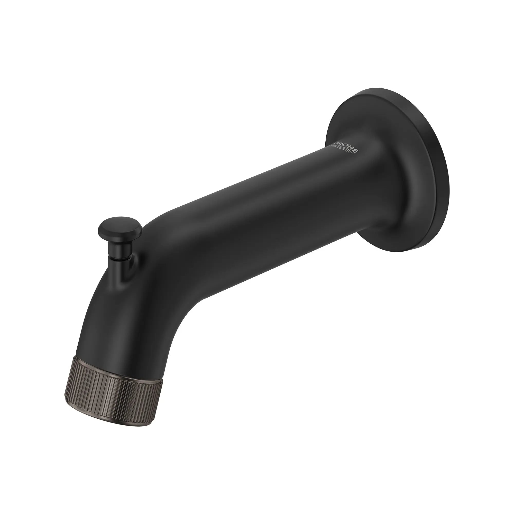 Listra Tub Spout with Diverter // MATTE BLACK // 260871_Listra_SiloLeft_1062062430_0001_SEPTEMBER2024_0_CDNwebp.webp