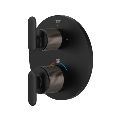 Listra Dual Function 2-Handle Thermostatic Valve Trim - Matte Black
