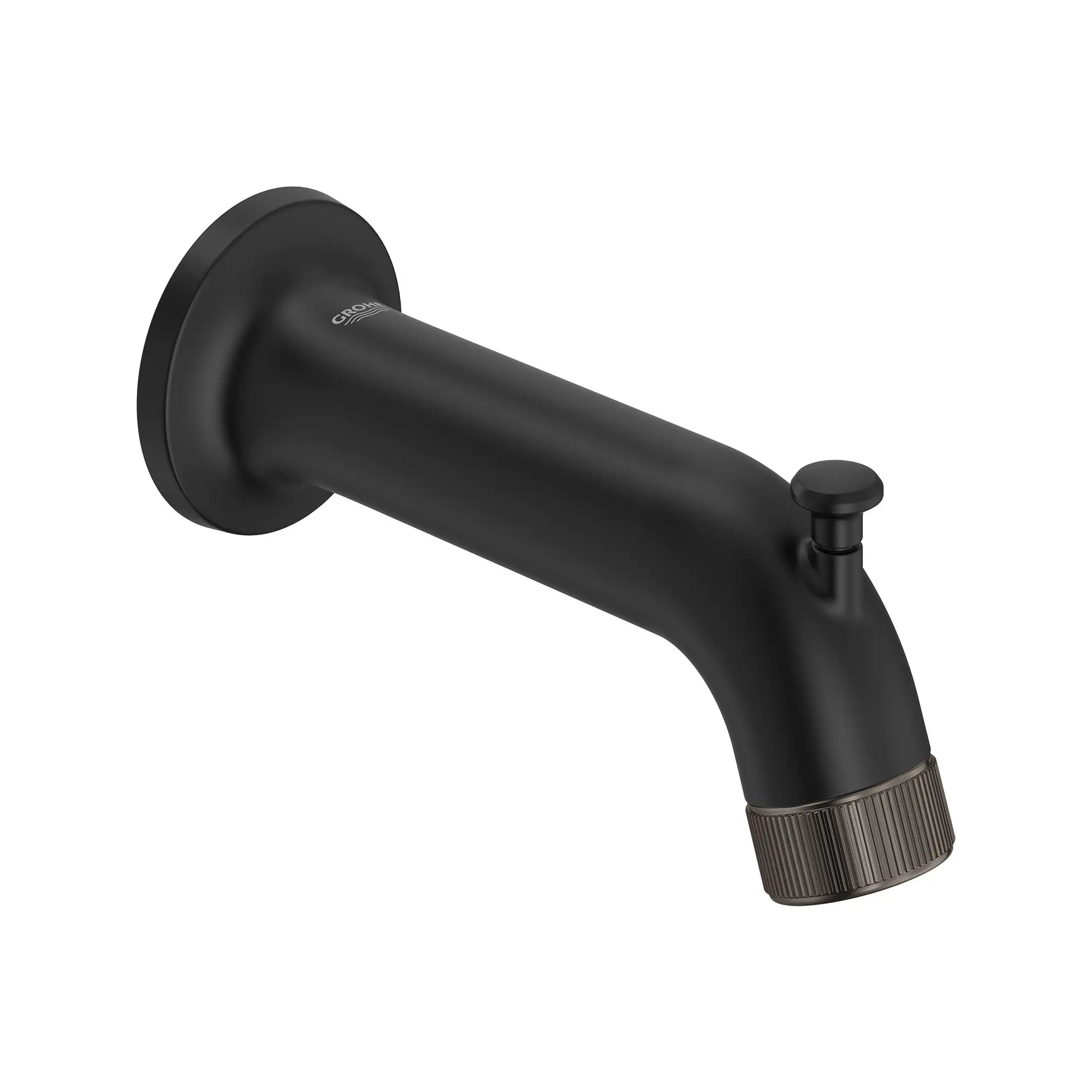 Listra Tub Spout with Diverter // MATTE BLACK // 260895_Listra_SiloRight_1062062430_0001_SEPTEMBER2024_0_CDNwebp.webp