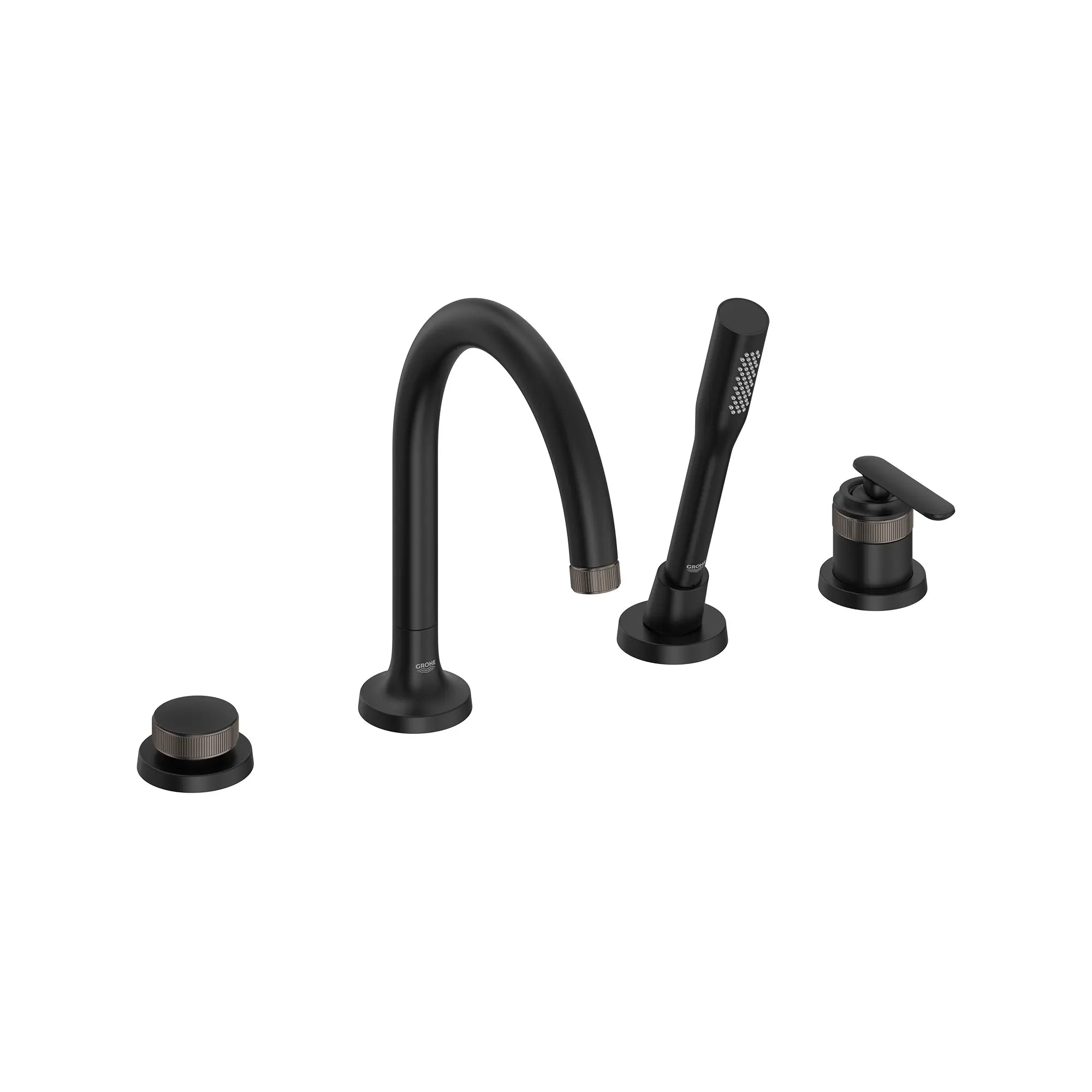 Listra 4-Hole Single-Handle Deck Mount Roman Tub Faucet with 1.75 gpm (6.6L/min) Hand Shower // MATTE BLACK // 260905_Listra_SiloRight_1062372430_0001_SEPTEMBER2024_0_CDNwebp.webp