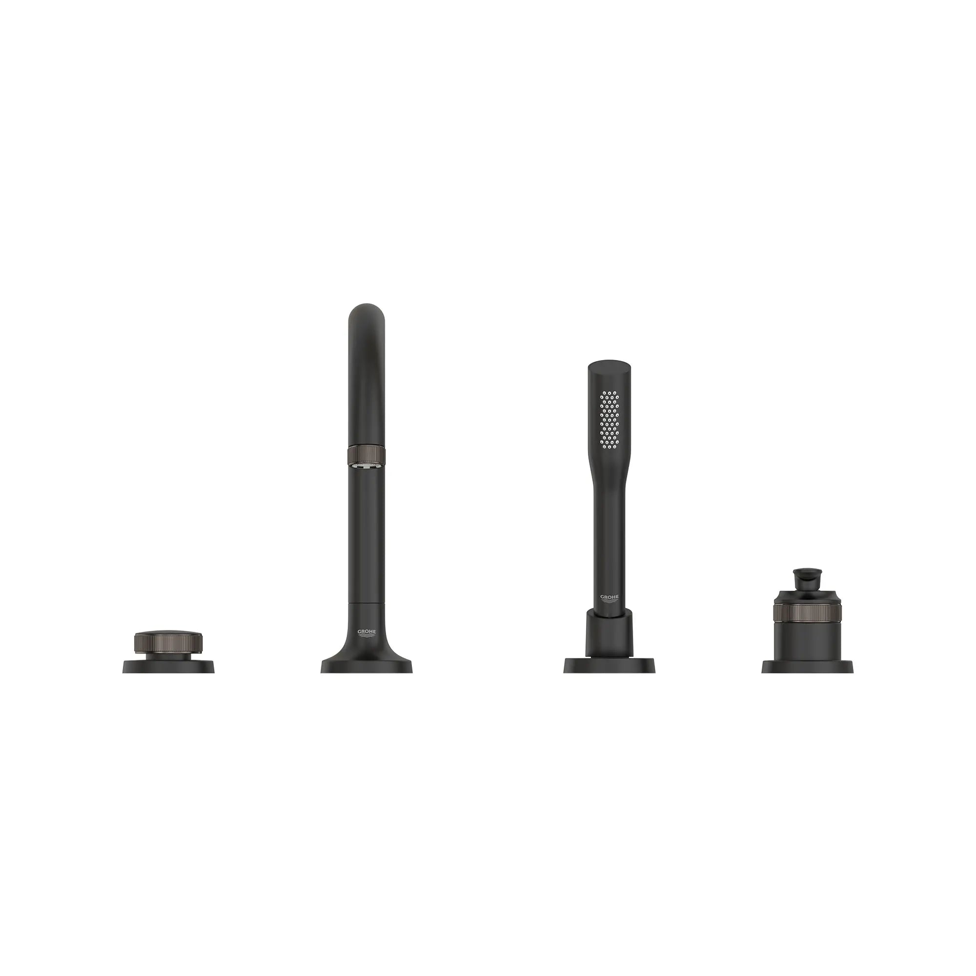 Listra 4-Hole Single-Handle Deck Mount Roman Tub Faucet with 1.75 gpm (6.6L/min) Hand Shower // MATTE BLACK // 260953_Listra_SiloStraight_1062372430_0001_SEPTEMBER2024_0_CDNwebp.webp