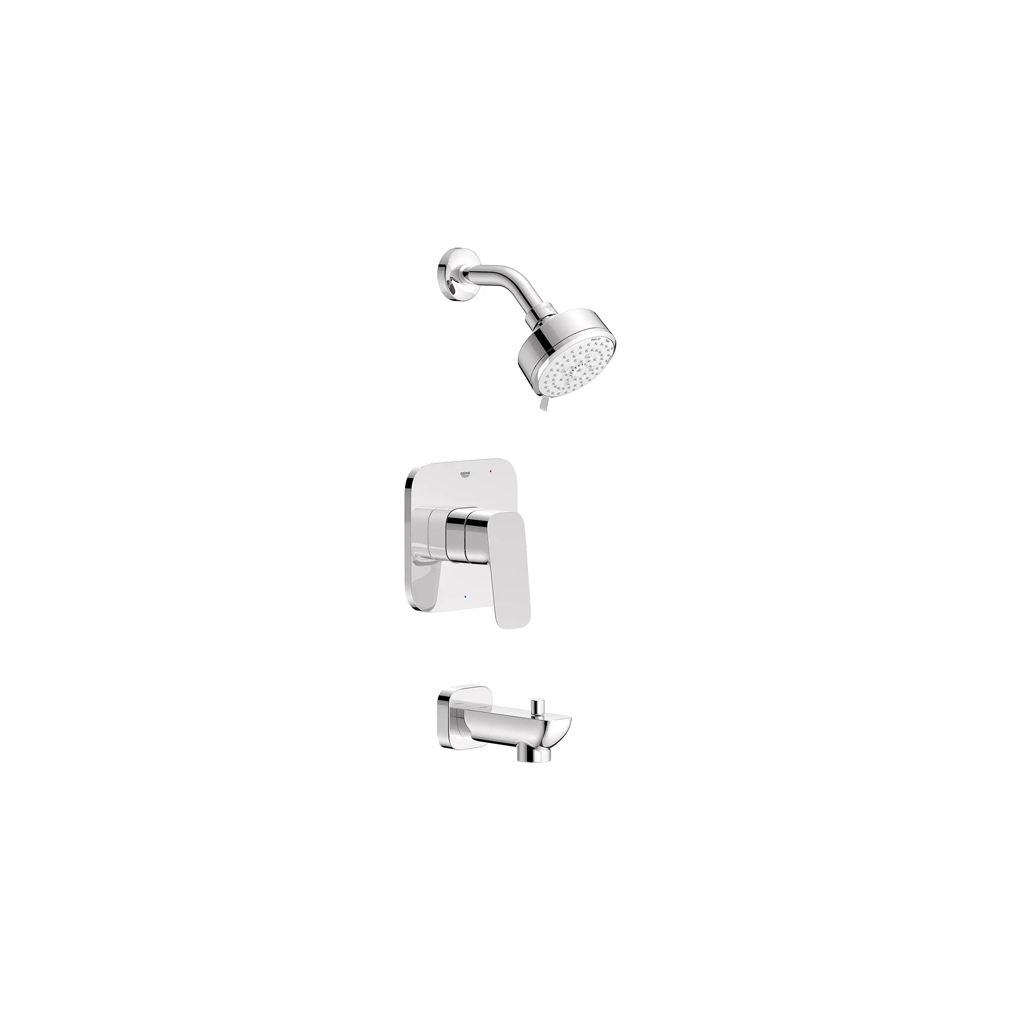 Cubeo Pressure Balance Valve Tub/Shower Trim Kit // GROHE STARLIGHT CHROME // 262172_G3SoftSquare_SiloRight_1053800000_0001_AUGUST2024_0_CDNwebp_bbc36689-6c9d-4c4c-bd7d-80609d094cac.webp