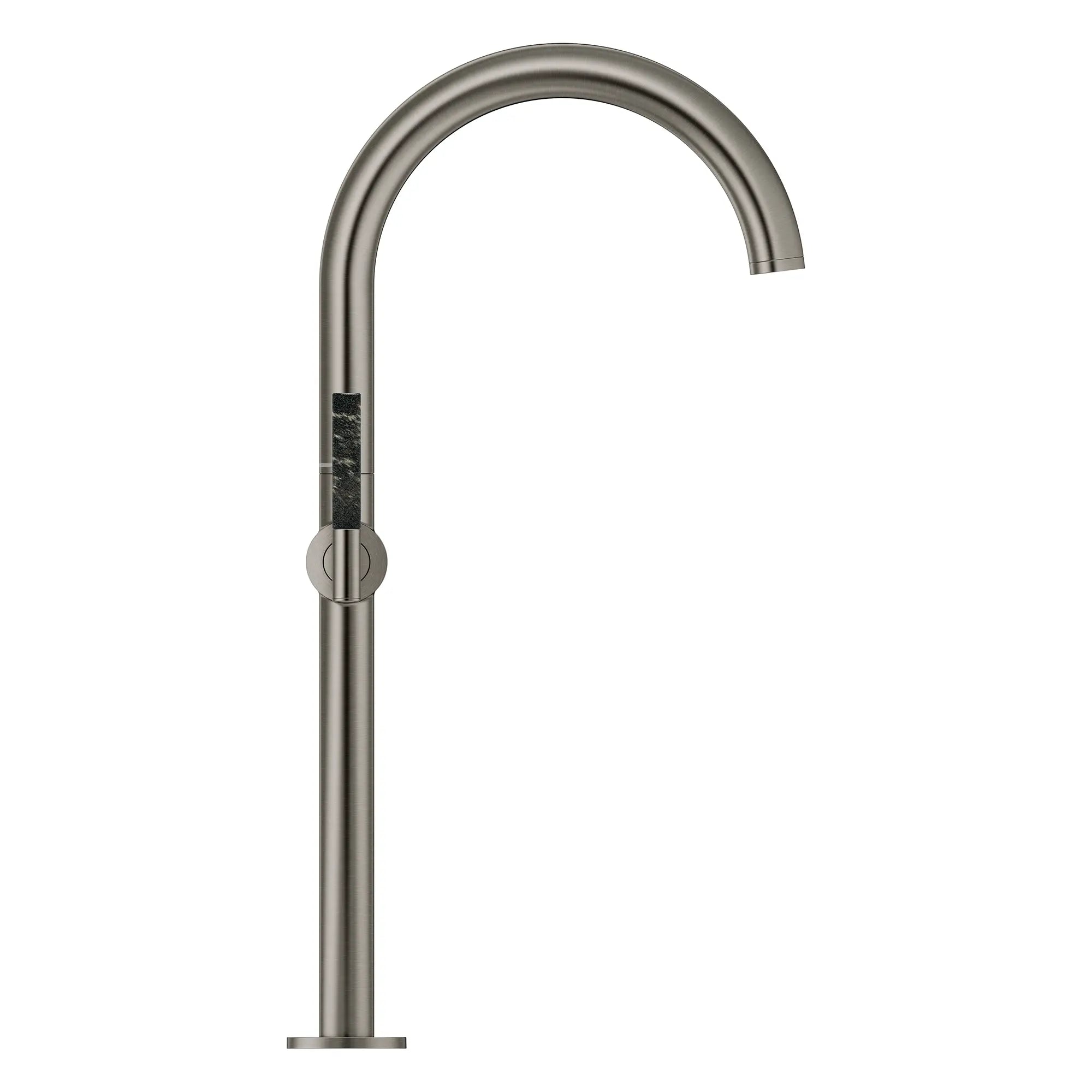 Atrio Single Hole Two-Handle Vessel Sink Faucet without Handles, 1.2 GPM (4.5 L/min) // BRUSHED HARD GRAPHITE // 266468_Atrio_PC_SiloSide_21161AL00_48459AL0_0001_July2025_0_CDNwebp.webp