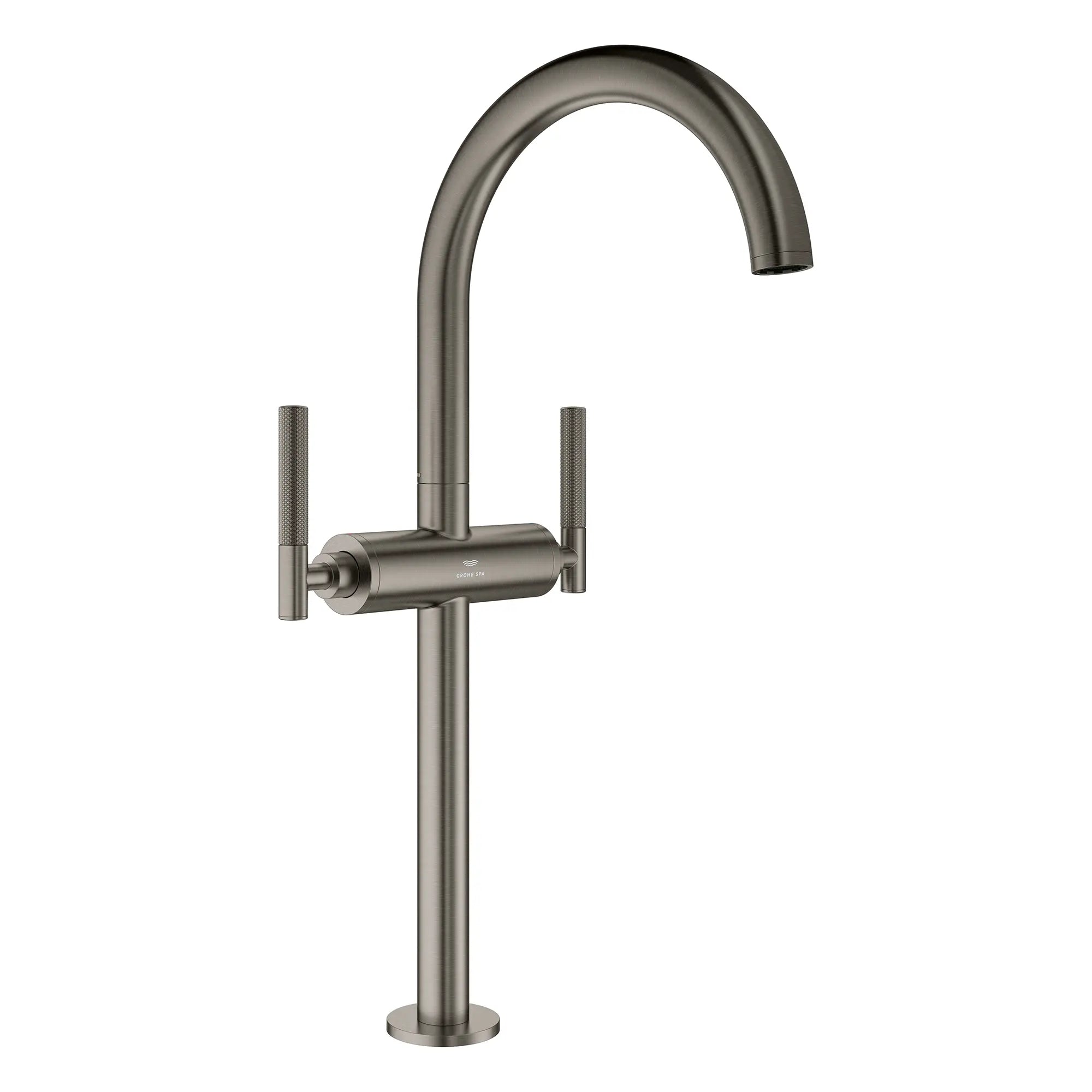 Atrio Single Hole Two-Handle Vessel Sink Faucet without Handles, 1.2 GPM (4.5 L/min) // BRUSHED HARD GRAPHITE // 266475_Atrio_PC_SiloRight_21161AL00_48646AL0_0001_July2025_0_CDNwebp.webp