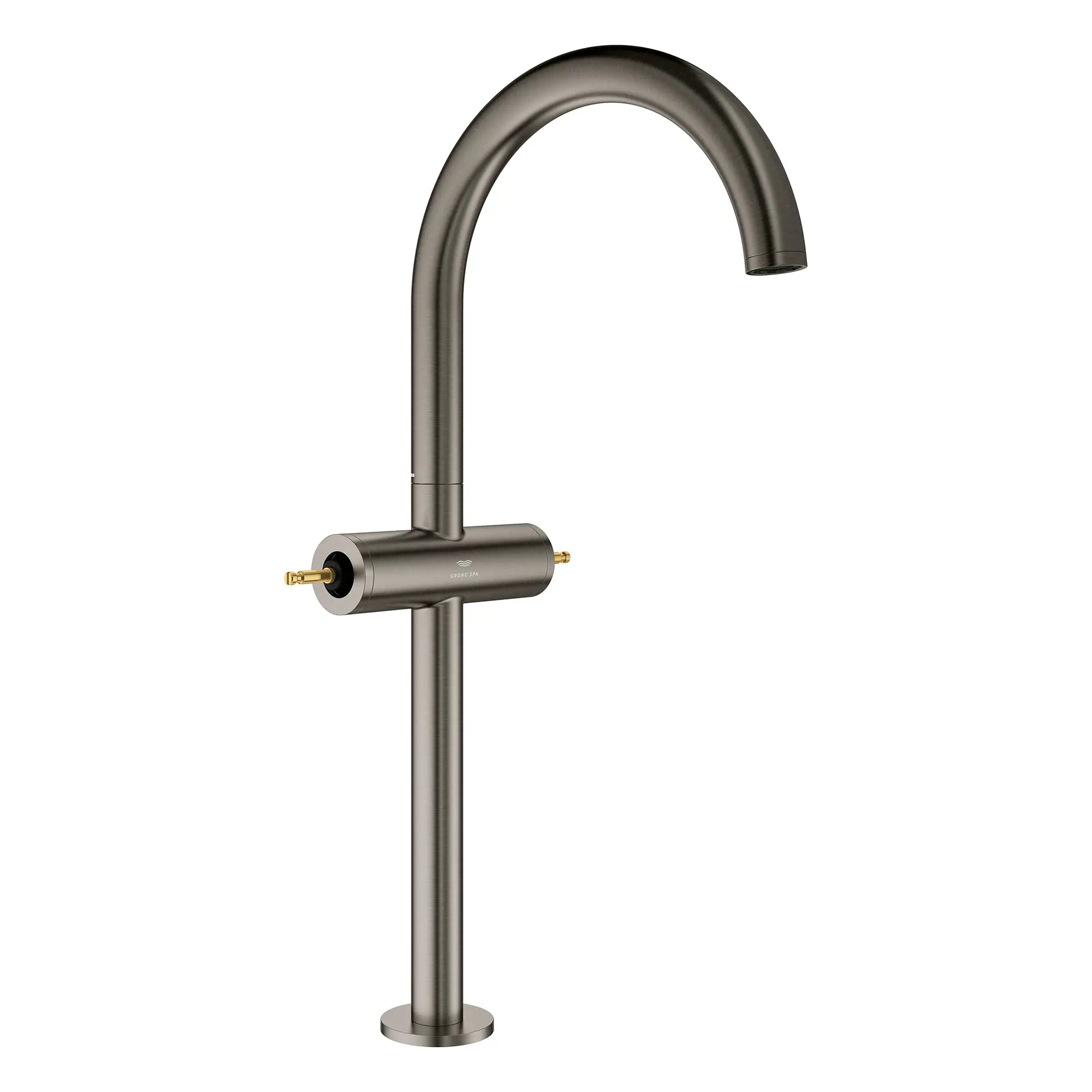 Atrio Single Hole Two-Handle Vessel Sink Faucet without Handles, 1.2 GPM (4.5 L/min) // BRUSHED HARD GRAPHITE // 266479_Atrio_PC_SiloRight_21161AL00_0001_July2025_0_CDNwebp.webp