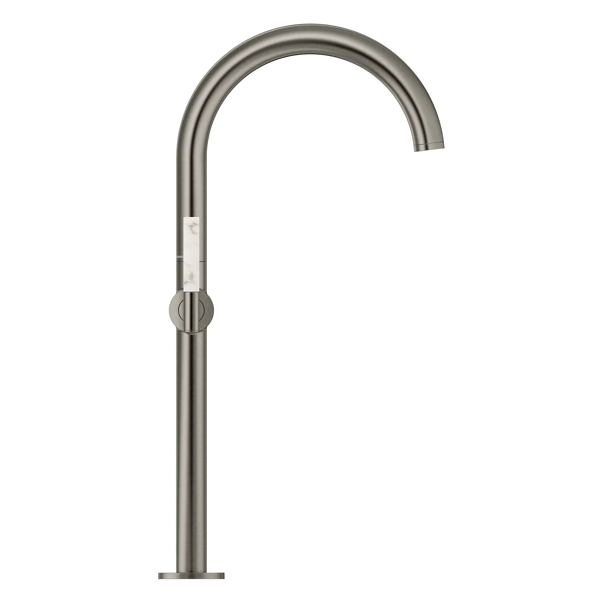 Atrio Single Hole Two-Handle Vessel Sink Faucet without Handles, 1.2 GPM (4.5 L/min) // BRUSHED HARD GRAPHITE // 266484_Atrio_PC_SiloSide_21161AL00_48458AL0_0001_July2025_0_CDNwebp.webp