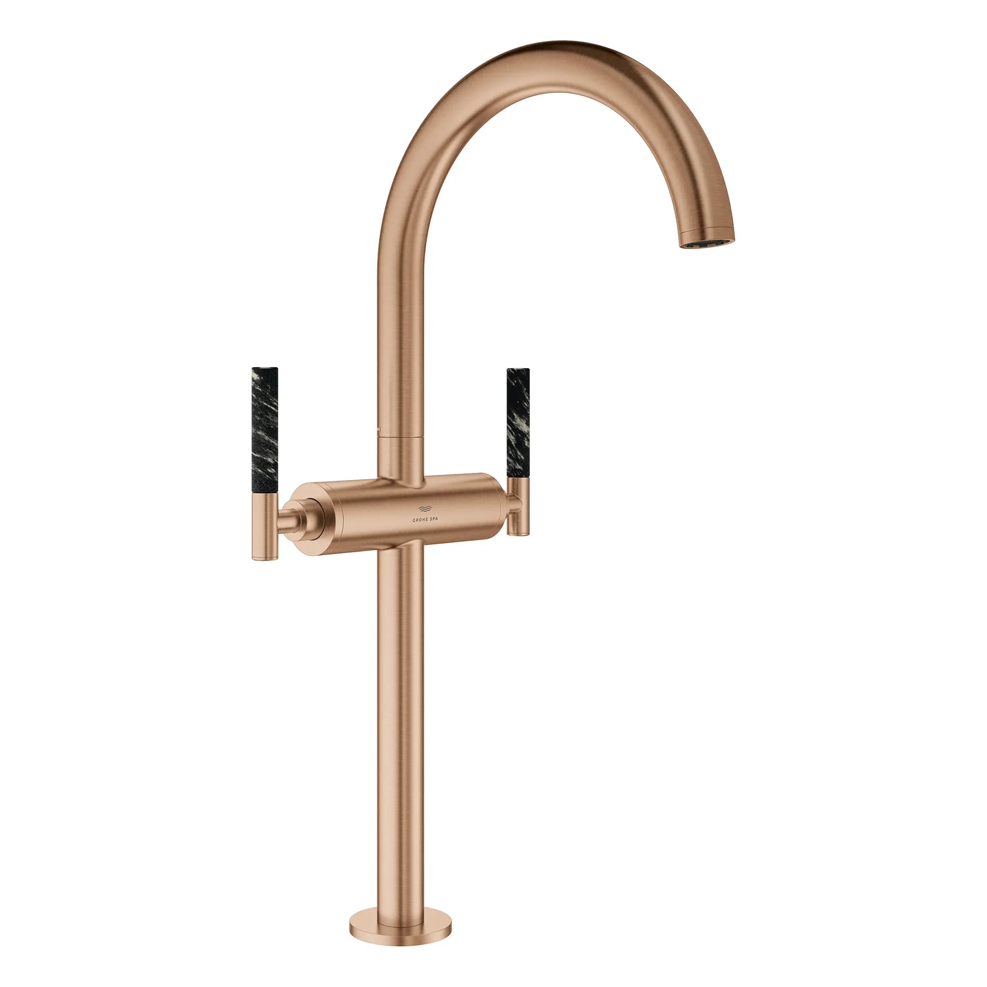 Atrio Single Hole Two-Handle Vessel Sink Faucet without Handles, 1.2 GPM (4.5 L/min) // BRUSHED WARM SUNSET // 266568_Atrio_PC_SiloRight_21161DL00_48459DL0_0001_July2025_0_CDNwebp.webp