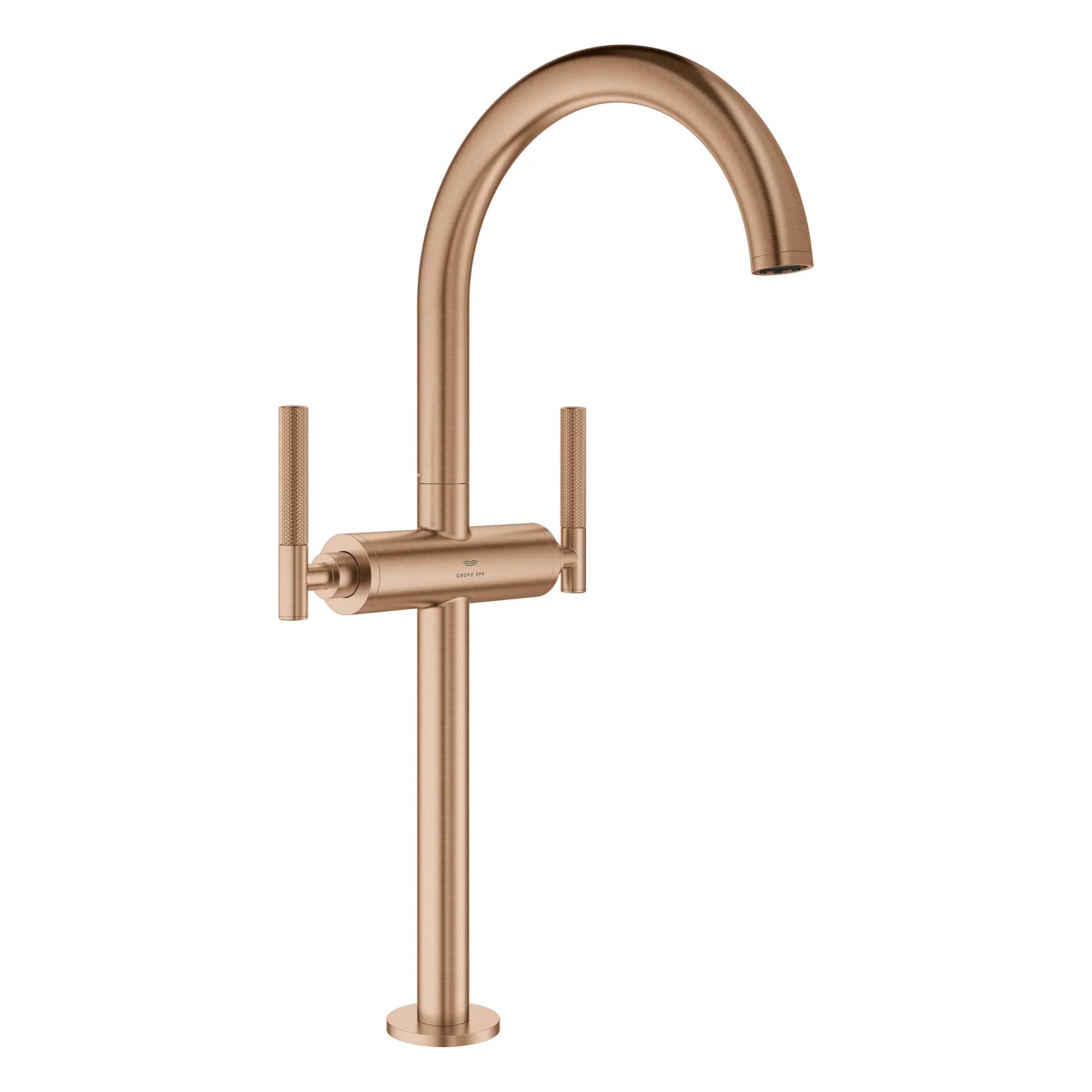 Atrio Single Hole Two-Handle Vessel Sink Faucet without Handles, 1.2 GPM (4.5 L/min) // BRUSHED WARM SUNSET // 266570_Atrio_PC_SiloRight_21161DL00_48646DL0_0001_July2025_0_CDNwebp.webp